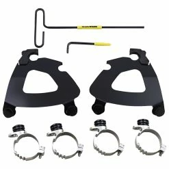 Memphis Shades Black Gauntlet Fairing Trigger-Lock Hardware Kit