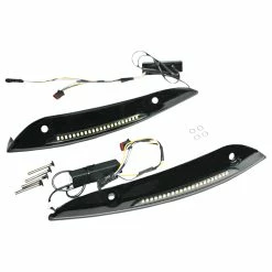 Custom Dynamics Genesis 4 Dynamic LED Black Windshield Trim With Sequential Turn Signal