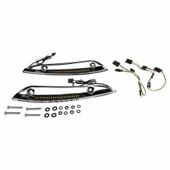 Custom Dynamics Genesis 4 Dynamic LED Chrome Windshield Trim With Sequential Turn Signal