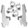 Memphis Shades Fats/Slims/Batwing Fairing Polished Trigger Lock Mount Kit -Deals Windshields Store 751 560 A V1
