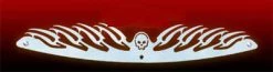 California Custom Cruisers Polished Flamed Skull Windshield Trim