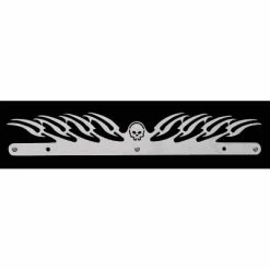 California Custom Cruisers Polished Flamed Skull Windshield Trim